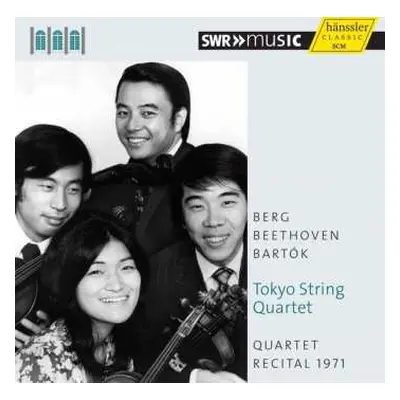 CD Alban Berg: Tokyo String Quartet - Quartet Recital 1971