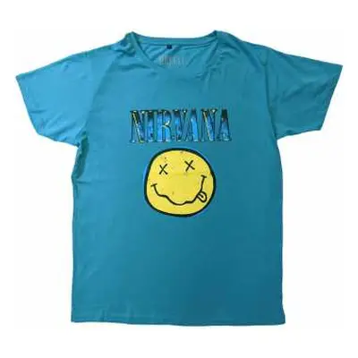 Nirvana Unisex T-shirt: Xerox Smiley (large) L