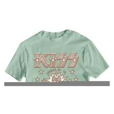 Kiss Ladies Crop Top: Spirit Of '76 (large) L