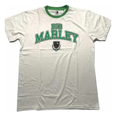 Bob Marley Unisex Ringer T-shirt: Collegiate Crest (x-large) XL