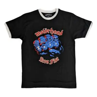 Motorhead Unisex Ringer T-shirt: Iron Fist (medium) M