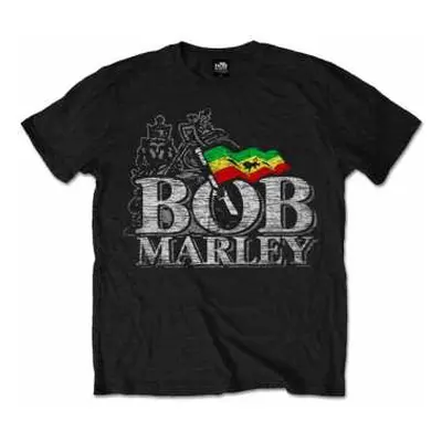 Tričko Distressed Logo Bob Marley XL