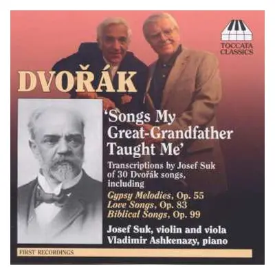 CD Josef Suk: Dvorak-liedtranskriptionen Für Violine/viola & Klavier