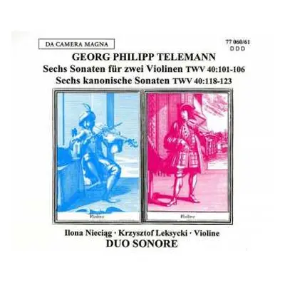 2CD Georg Philipp Telemann: 6 Sonaten F.2 Violinen Twv40 Nr.101-106