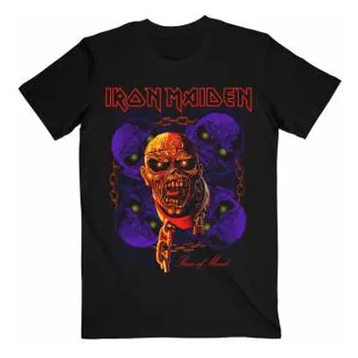 Iron Maiden Unisex T-shirt: Piece Of Mind Multi Head Eddie (large) L