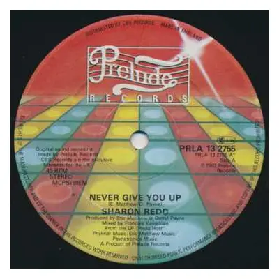 SP Sharon Redd: In The Name Of Love / Never Give You Up