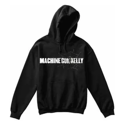 Machine Gun Kelly Unisex Pullover Hoodie: Cracked Glass (back Print) (medium) M