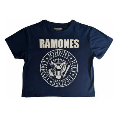 Ramones Ladies Crop Top: Presidential Seal (large) L