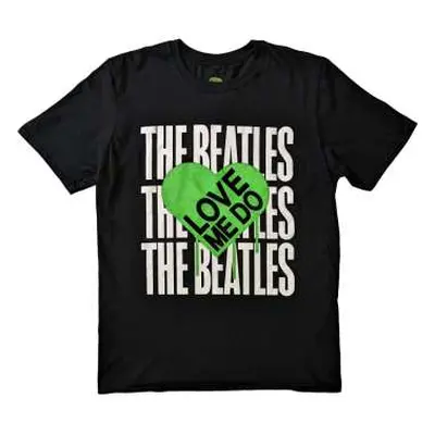 The Beatles Unisex T-shirt: Love Me Do Graffiti Heart (xx-large) XXL