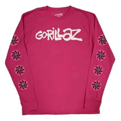 Gorillaz Unisex Long Sleeve T-shirt: Repeat Pazuzu (sleeve Print) (small) S