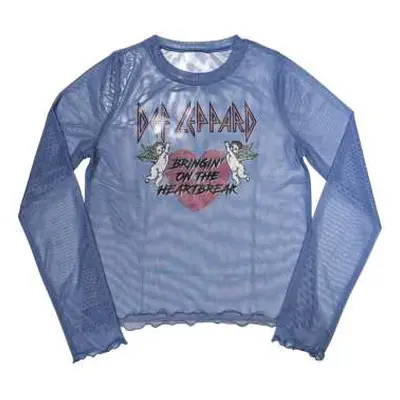 Def Leppard Ladies Long Sleeve T-shirt: Bringin On The Heartbreak (mesh) (xx-large) XXL