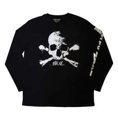 Motley Crue Unisex Long Sleeve T-shirt: Orbit Skull (sleeve Print) (small) S