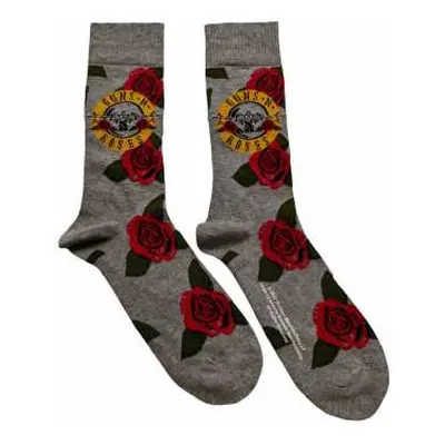 Guns N' Roses Unisex Ankle Socks: Bullet Roses (uk Size 7 - 11) 42 - 47