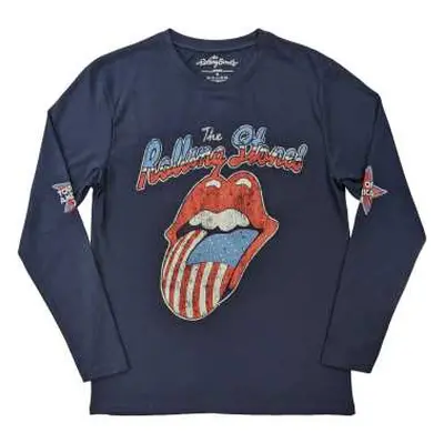 The Rolling Stones Unisex Long Sleeve T-shirt: Us Tour '78 (back & Sleeve Print) (large) L