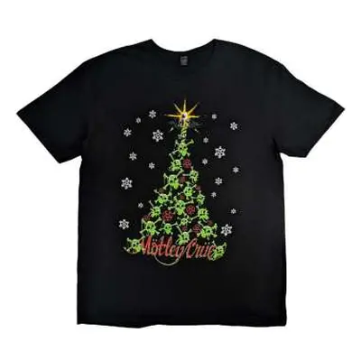 Motley Crue Unisex T-shirt: Xmas Crue (back Print) (x-large) XL