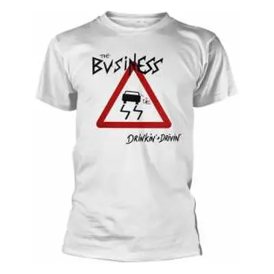 Tričko Drinkin + Drivin (white) XXXL