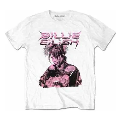 Billie Eilish Unisex T-shirt: Purple Illustration (large) L