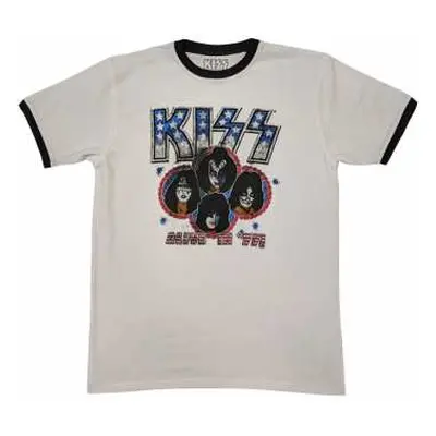 Kiss Unisex Ringer T-shirt: Alive In '77 (xx-large) XXL