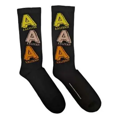 Aaliyah Unisex Ankle Socks: Tricolour Logo (uk Size 7 - 11) 42 - 47