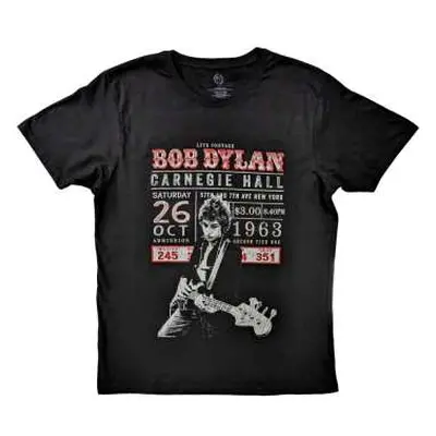 Bob Dylan Unisex T-shirt: Carnegie Hall '63 (medium) M