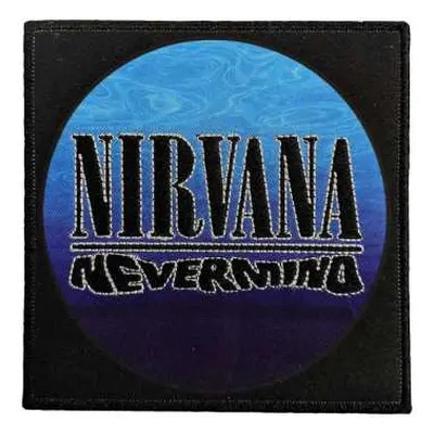 Nirvana Standard Printed Patch: Nevermind Wavy Logo