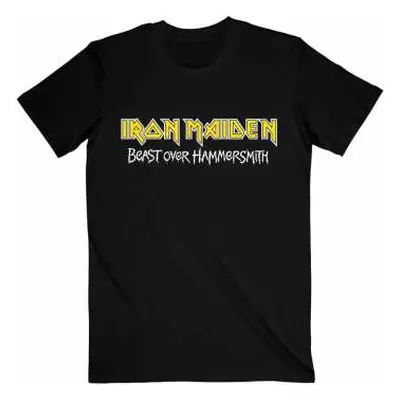 Iron Maiden Unisex T-shirt: Beast Over Hammersmith Eddie & Devil (back Print) (x-large) XL