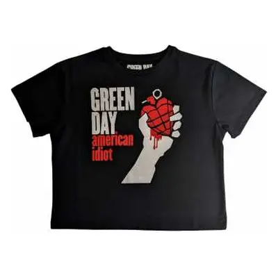 Green Day Ladies Crop Top: American Idiot (large) L