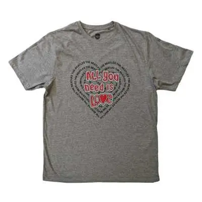 The Beatles Unisex T-shirt: All You Need Is Love Heart (medium) M