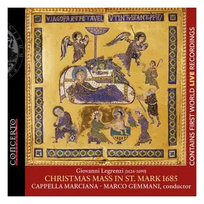 CD Giovanni Legrenzi: Christmas Mass In St. Mark 1685