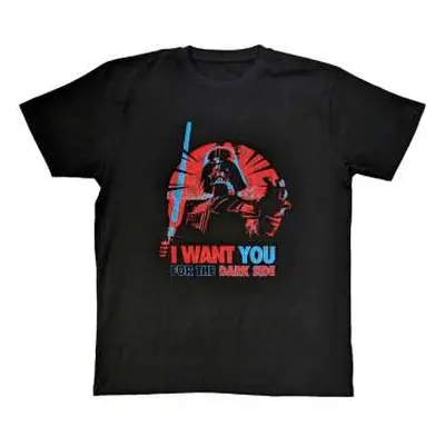 Star Wars Unisex T-shirt: Vader I Want You (medium) Black