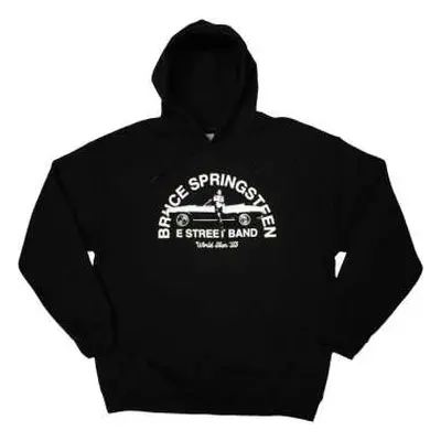 Bruce Springsteen Unisex Pullover Hoodie: Tour '23 Leaning Car (back Print & Ex-tour) (small) S