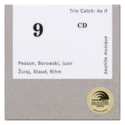 CD Gérard Pesson: Trio Catch - As If