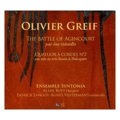 CD Olivier Greif: The Battle Of Agincourt - Quatuor À Cordes No.2