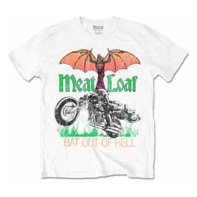 Meat Loaf Unisex T-shirt: Bat Out Of Hell (medium) M