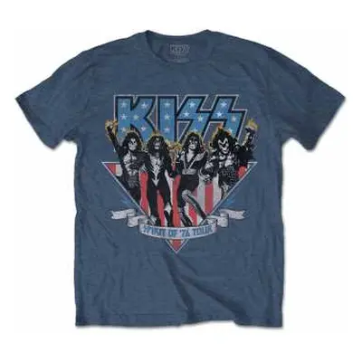 Kiss Unisex T-shirt: Americana (back Print) (x-large) XL