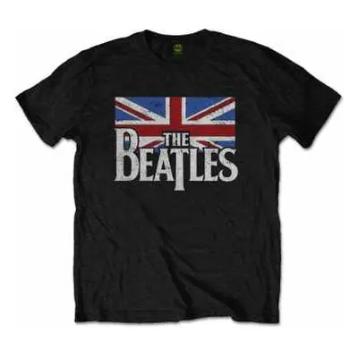 Tričko Drop T Logo The Beatles & Vintage Flag S