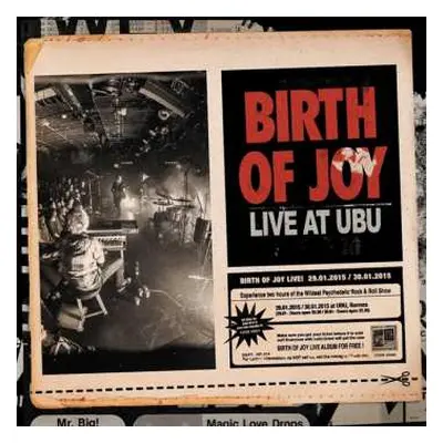 3LP Birth Of Joy: Live At Ubu CLR