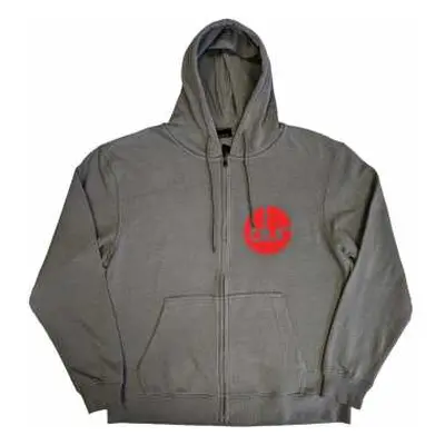 Blur Unisex Zipped Hoodie: Circle Logo (back Print) (medium) M