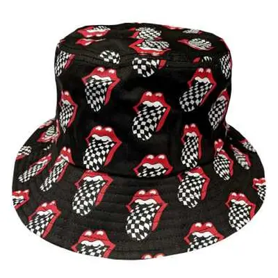 The Rolling Stones Unisex Bucket Hat: Checker Tongue Pattern (small/medium) Small/Medium