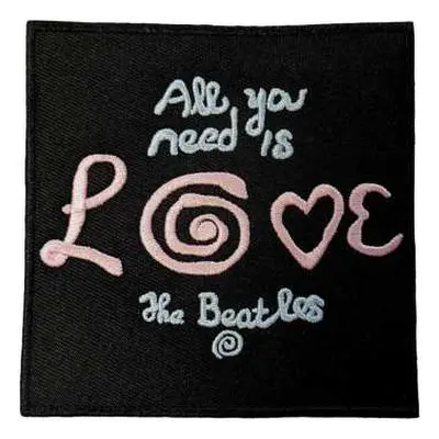 The Beatles Standard Woven Patch: All You Need Is Love