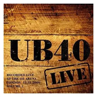 2LP UB40: Live At The O2 Arena London. 12.12.2009 Volume 1 CLR | LTD