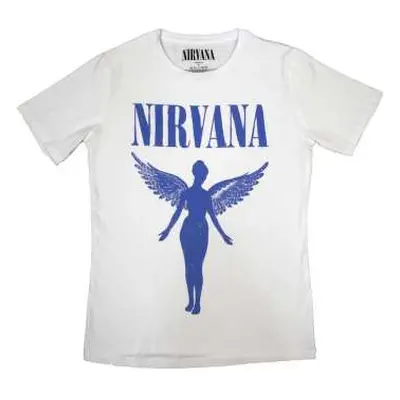 Nirvana Ladies T-shirt: Angelic Blue Mono (large) L