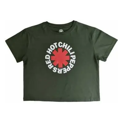 Red Hot Chili Peppers Ladies Crop Top: Classic Asterisk (large) L