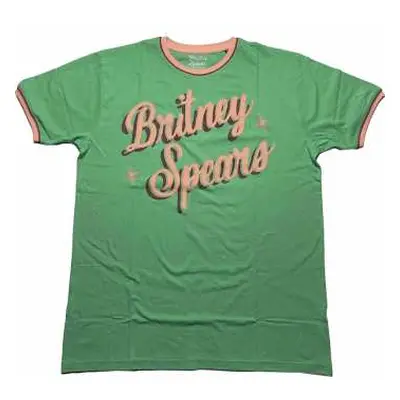 Britney Spears Unisex Ringer T-shirt: Retro Text (large) L