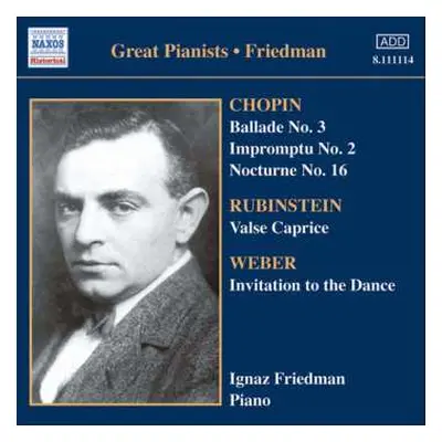 CD Carl Maria von Weber: Ignaz Friedman - Complete Recordings Vol.5