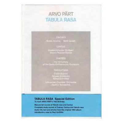 CD Arvo Pärt: Tabula Rasa DLX