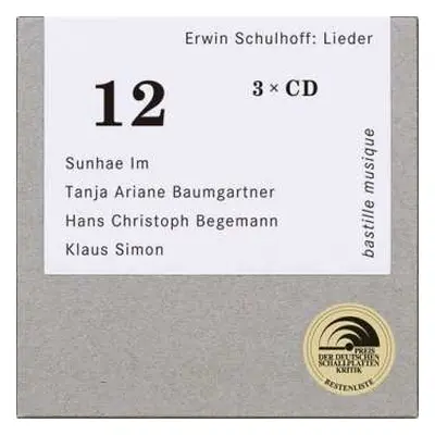 3CD Erwin Schulhoff: Sämtliche Lieder