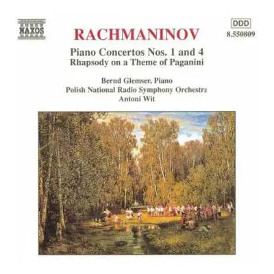 CD Sergei Vasilyevich Rachmaninoff: Piano Concertos Nos. 1 And 4 / Rhapsody On A Theme Of Pagani