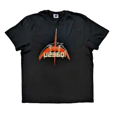 U2 Unisex T-shirt: 360 Degree Tour 2009 Orange Logo (back Print & Ex-tour) (xx-large) XXL