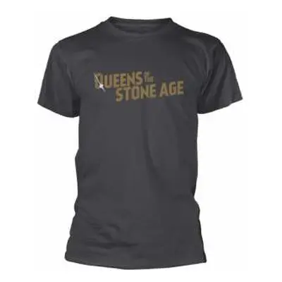 Tričko Text Logo Queens Of The Stone Age (metallic) S